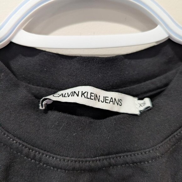 Calvin Klein Black Milano Jersey Tank Top Athleisure Women's XS Streetwear - Picture 4 of 7